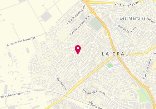 Plan de La Pause Fromage, 21 Rue des Chardonnerets, 83260 La Crau