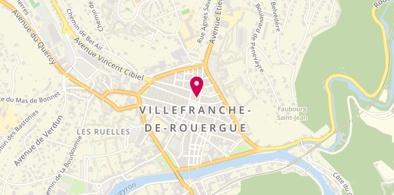 Plan de Fromagerie Chez Ludo, 5 Rue Durand de Montlauzeur, 12200 Villefranche-de-Rouergue