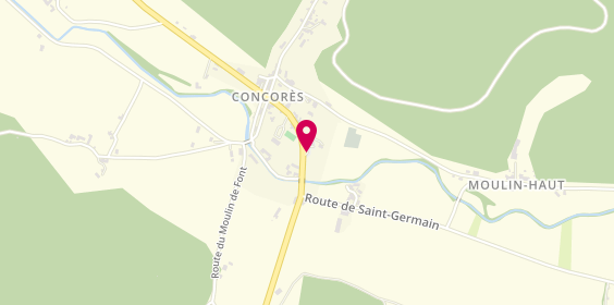 Plan de Access - TotalEnergies, Le Bourg, 46310 Concorès