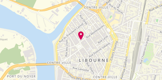 Plan de Crèmerie Libournaise Guerrier, 1 Rue Montesquieu, 33500 Libourne
