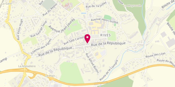 Plan de Aux Délices du Portugal, 73 Rue de la République, 38140 Rives