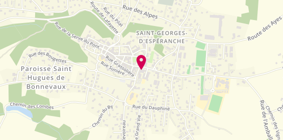 Plan de O Delice des Fromages, 3 place de la Mairie, 38790 Saint-Georges-d'Espéranche
