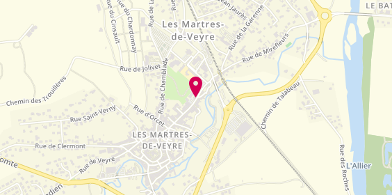 Plan de Fromagerie Jaubert, 43 Av. De la Gare, 63730 Les Martres-de-Veyre