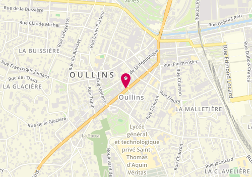 Plan de La Fromagerie d'Oullins, 124 Grande Rue, 69600 Oullins-Pierre-Bénite