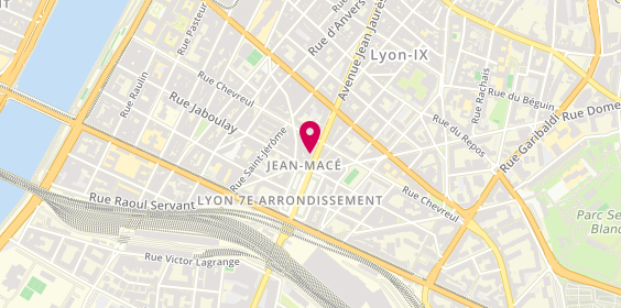 Plan de Les Trois Jean, 84 avenue Jean Jaurès, 69007 Lyon