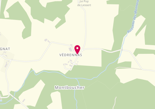 Plan de La Fromagerie de Védrénas, Vedrenas, 23400 Montboucher