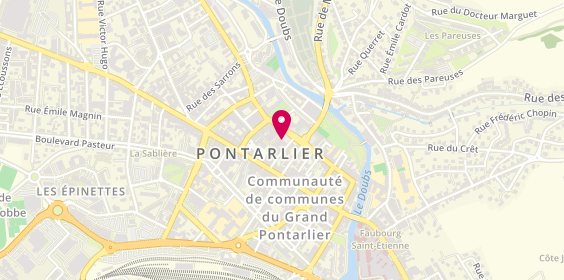 Plan de Crémerie Marcel Petite, 1 Rue Sainte-Anne, 25300 Pontarlier