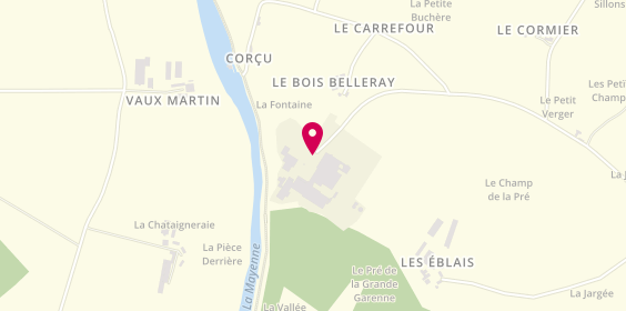 Plan de Fromagerie Vaubernier, Le Bois Belleray, 53470 Martigné-sur-Mayenne