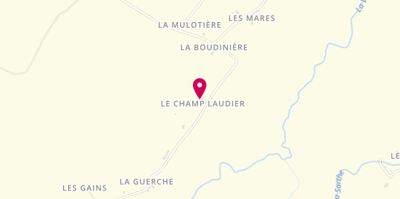 Plan de Les Fromages de Stephanie, Le Champ Laudier, 61170 Saint-Léger-sur-Sarthe
