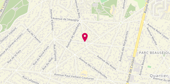 Plan de BOULHANNA Abdelkabir, 4 avenue Jean Moulin, 91360 Villemoisson-sur-Orge