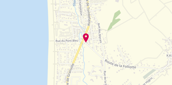 Plan de Epicerie du Pont Bleu, 33 Rue de la Folliotte, 50380 Saint-Pair-sur-Mer