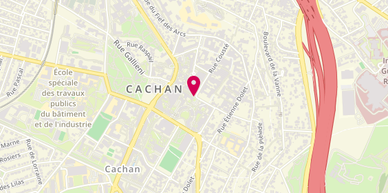 Plan de Chez Thom - Fromages & Co, 18 Rue Guichard, 94230 Cachan