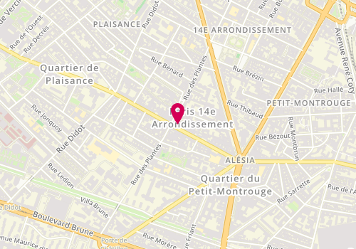 Plan de Laiterie Gilbert, 102 Rue d'Alésia, 75014 Paris