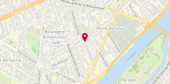 Plan de Carrefour City, 101 Rue du Point du Jour, 92100 Boulogne-Billancourt