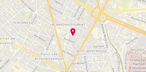 Plan de La Ferme d'Alexandre, 21 Rue Mouton-Duvernet, 75014 Paris