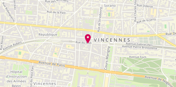 Plan de Bruno Collet : Fromager-Affineur, 19 Rue du Midi, 94300 Vincennes