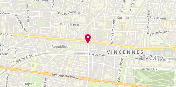 Plan de Fromagerie Platini, 25 Rue de Montreuil, 94300 Vincennes