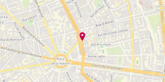 Plan de Aux Fromages de Nation, 30 Boulevard de Charonne, 75020 Paris