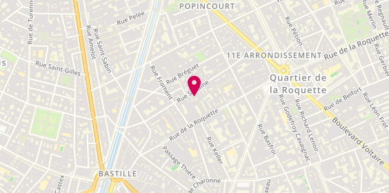 Plan de Huguette & Amp Henri, 40 Rue Sedaine, 75011 Paris