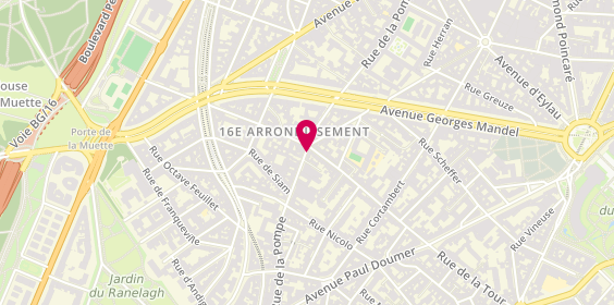 Plan de Aux Bons Fromages, 64 Rue de la Pompe, 75116 Paris