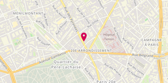 Plan de François Priet Fromager, 214 Rue des Pyrénées, 75020 Paris