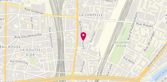 Plan de Laiterie la Chapelle, 72 Rue Philippe de Girard, 75018 Paris