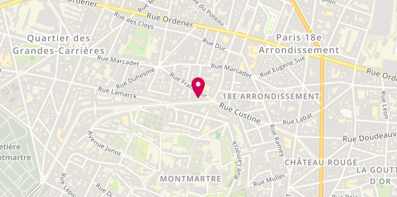 Plan de Fromagerie Chez Virginie Caulaincourt, 125 Rue Caulaincourt, 75018 Paris