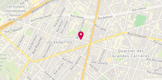 Plan de La Fromagerie Goncourt, 14 Rue de la Jonquière, 75017 Paris