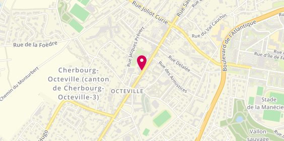 Plan de Fromagerie Aux Mille Saveurs, 64 Rue Roger Salengro, 50130 Cherbourg-en-Cotentin